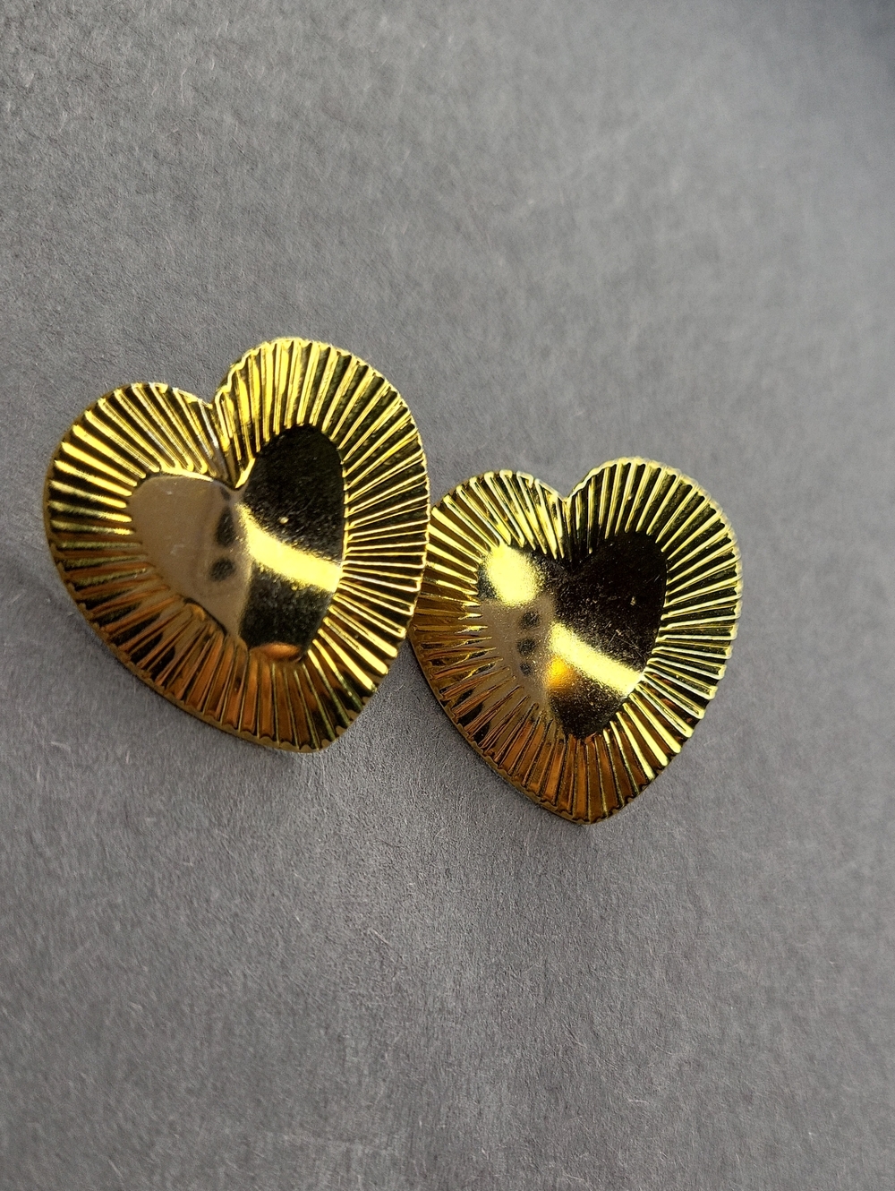 Gold Heart Earrings